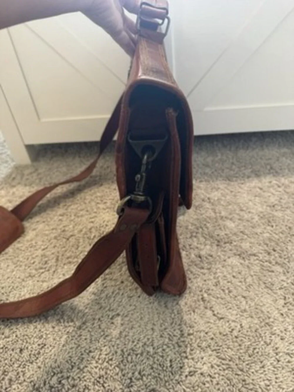 Vintage Leather Messenger Bag